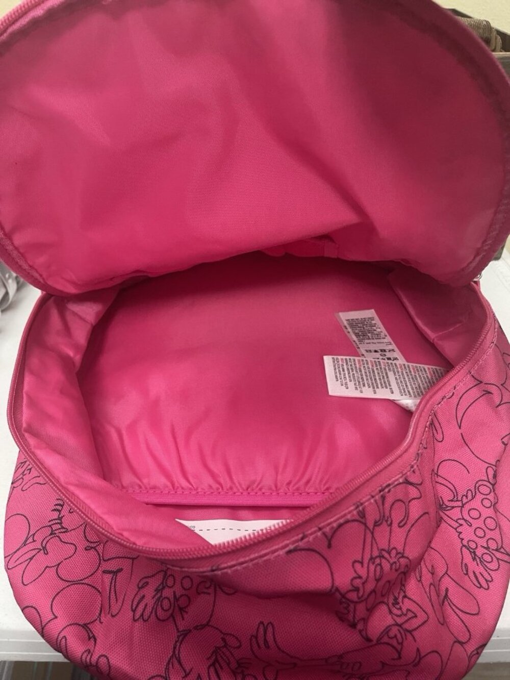 Kids Children Backpack Book Bag Disney Minnie Mouse Hot Pink - Picture 6 of 7